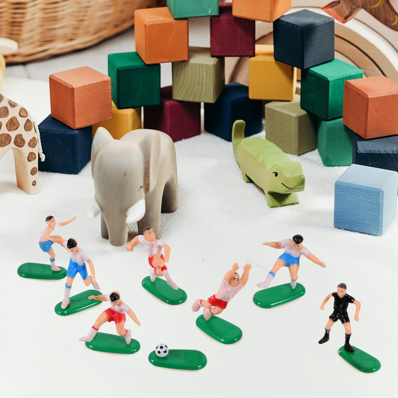 DOITOOL Football Team Cake Decorations Football Player Figurine Cake Ornaments Creative Theme Props for Birthday Parties Sport Events and Celebrations image number 6