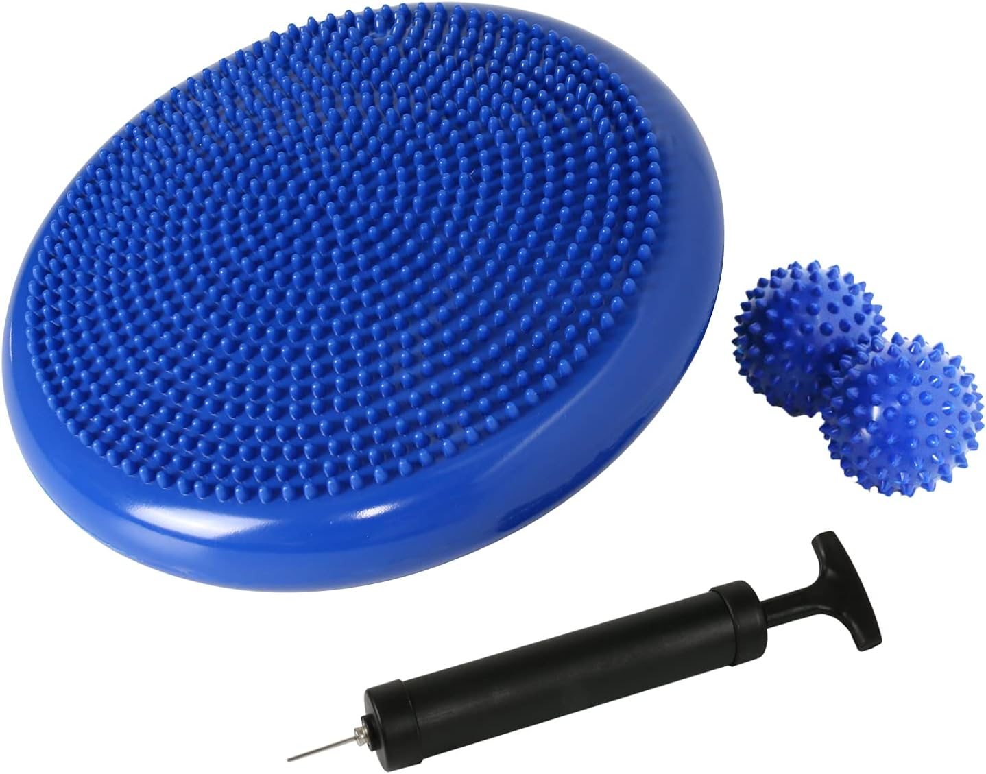 Wobble Cushion, Balance Disc, Wiggle Seat, Balance Pads for Physical Therapy, Stability Disc, Wobble Board for Dogs, Office, Sensory Kids, Classroom with Spiky Massage Ball