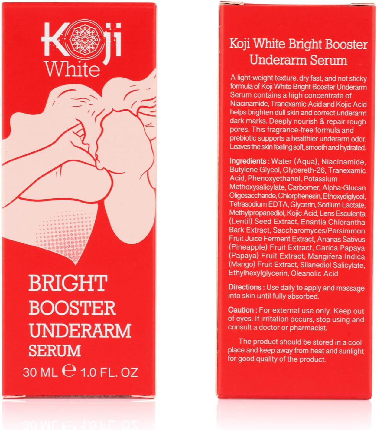 Koji White Underarm Brightening Serum for Armpit, Elbows, Knees, Private Areas - Bright Booster, Dark Spots, Hydrating with Kojic Acid, Niacinamide, Tranexamic Acid, Paraben-Free, Vegan, 1 Fl Oz image number 6