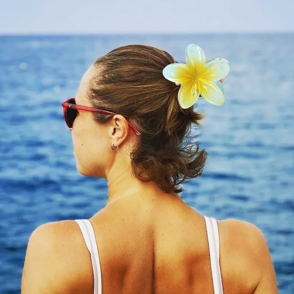 RANJIMA Pack of 8 Flower Hair Clips, Large Claw Hair Clips, Cute Flower-Shaped Hair Styling Accessories, Hawaiian Claw Clips, Flower Hair Accessories for Women, Girls, Mother'S Day Gifts image number 3