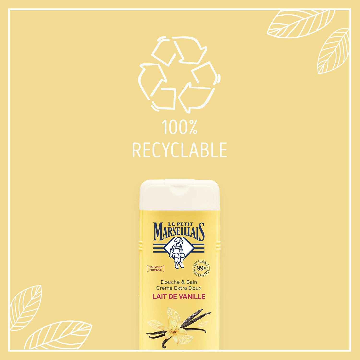 Le Petit Marseillais Shower and Bath Cream Extra-Gentle Vanilla Milk 650Ml