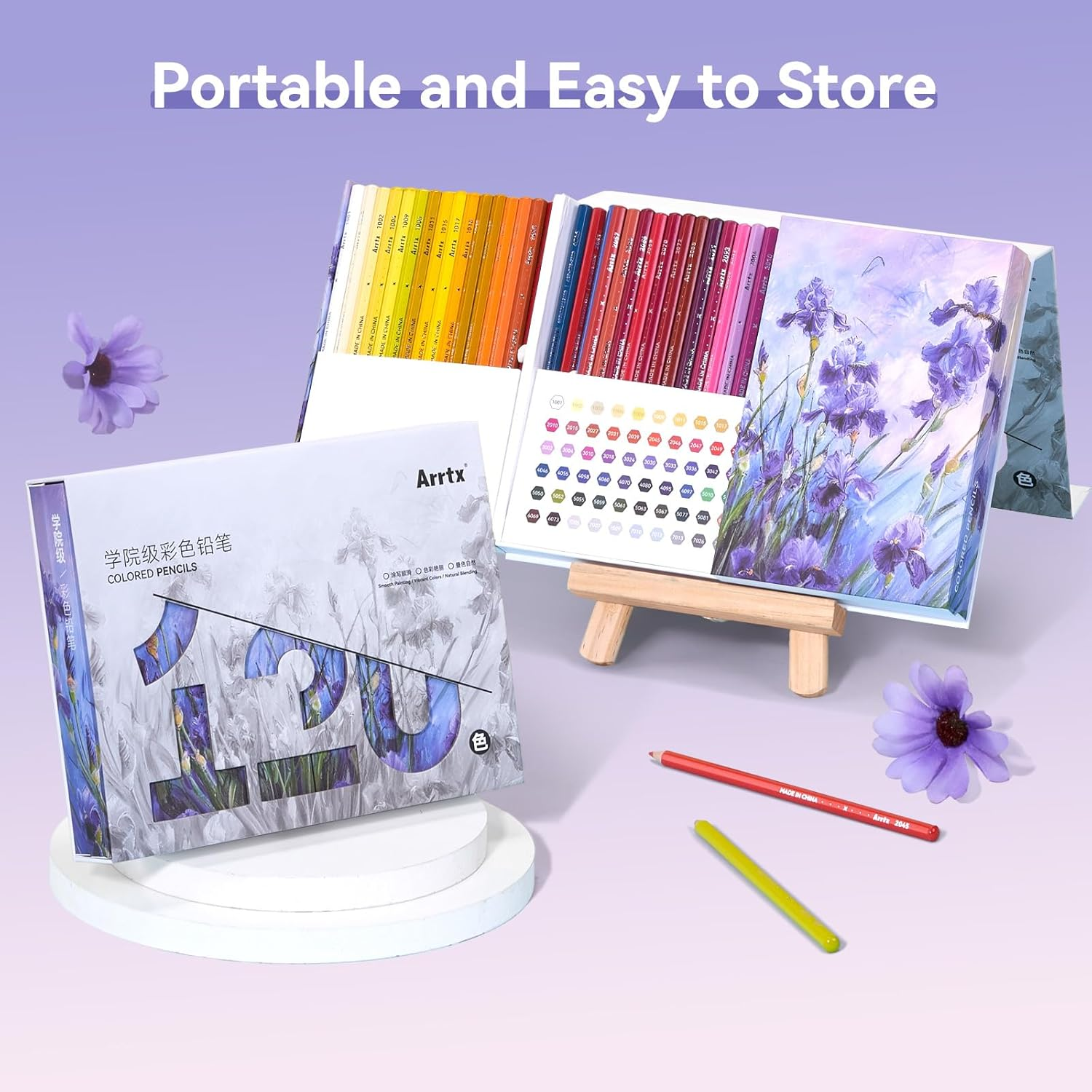 Arrtx Colored Pencils, Set of 120 Colors, Soft Core Coloring Pencils with Vibrant Color, Oil Based Colored Pencils for Adults, Professionals and Colorists image number 6