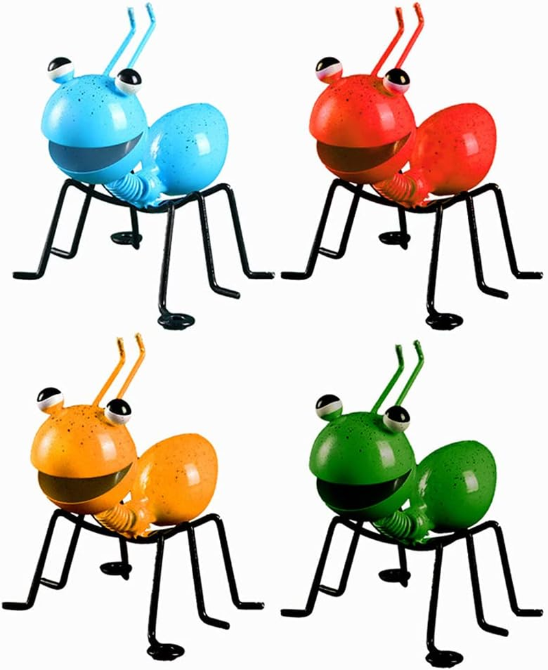 Metal Ants Garden Decor Insect Ornaments Indoor or Outdoor Garden Yard Art Wall Sculptures 4 PCS Set image number 2