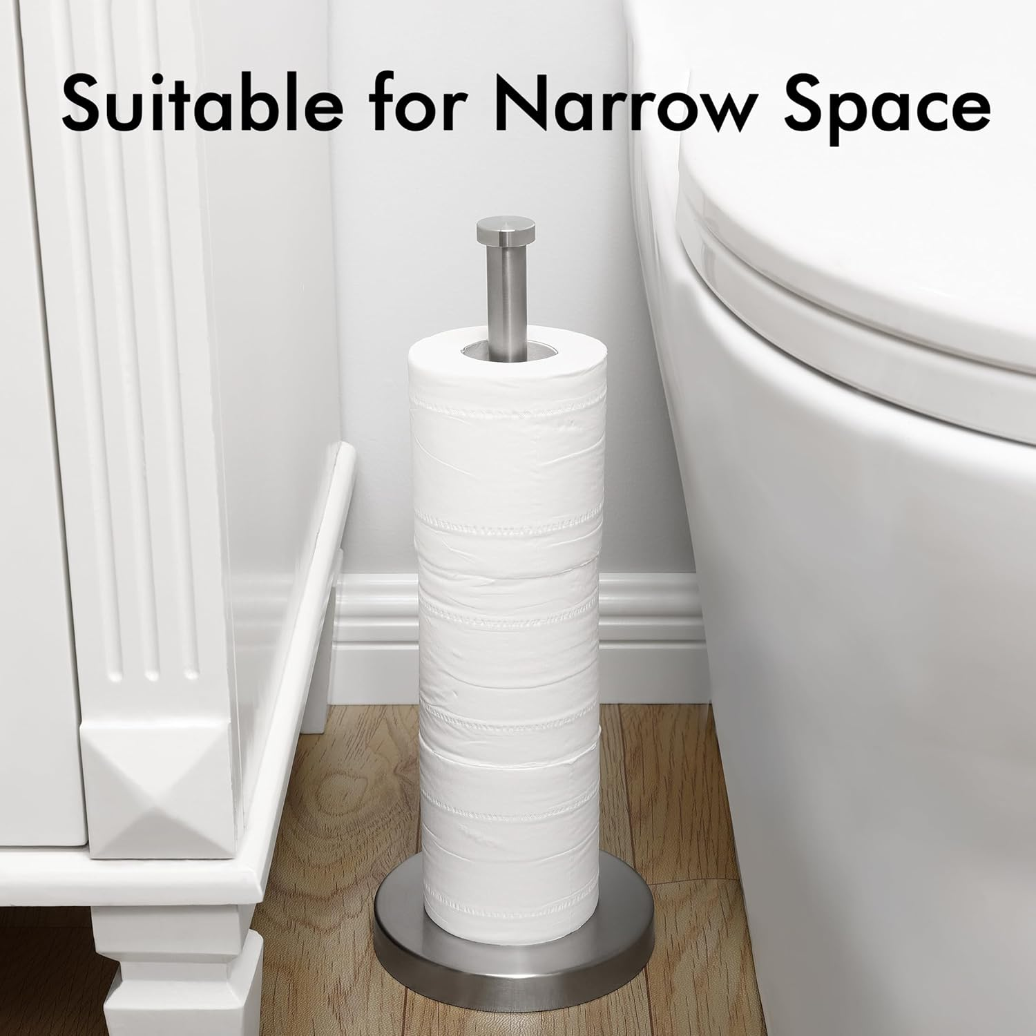 KES Toilet Paper Storage Stand, Freestanding Bathroom Toilet Paper Holder Storage for 3 Rolls Toiler Roll Storage Stainless Steel Brushed Nickel, BPS201S39-2 image number 6