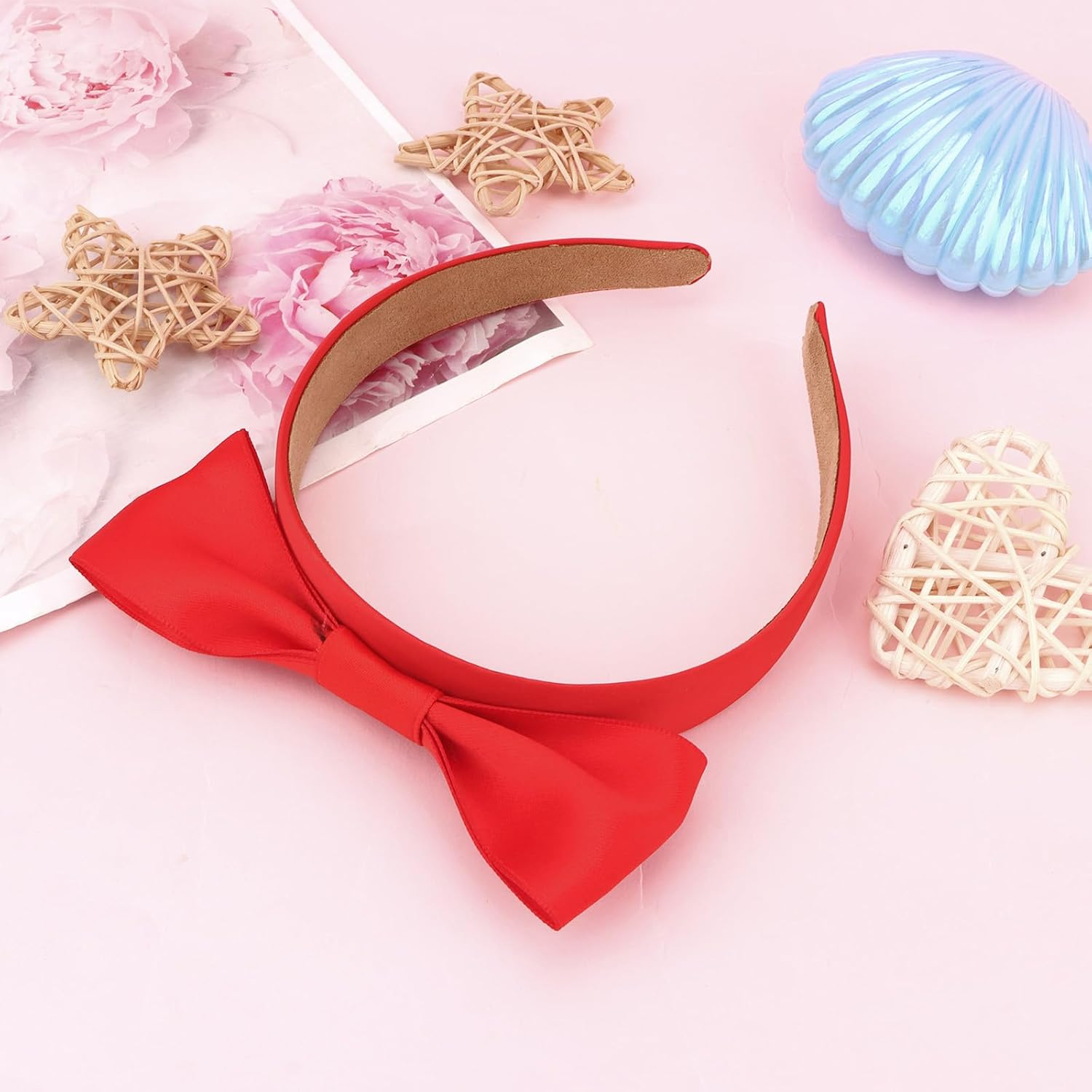 Srotmirw Women'S Elegant Headband, 1 Piece Red Butterflies Headband Girls for Women Girls image number 6