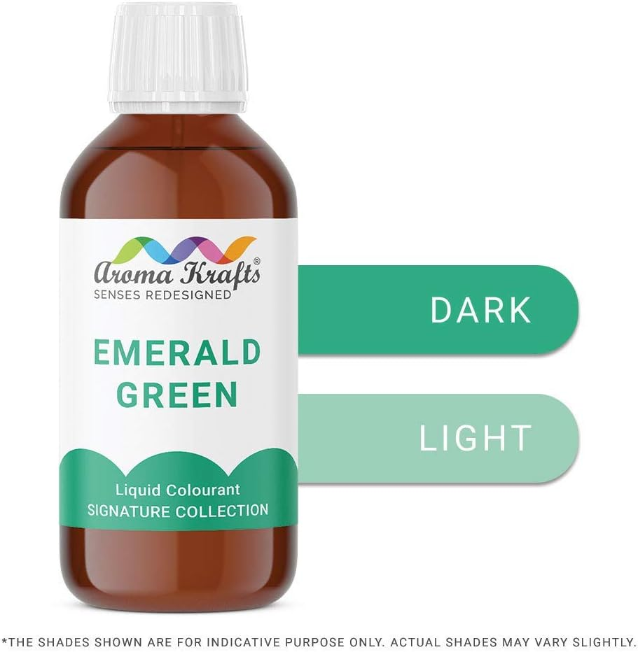 Aromakrafts&reg; Liquid Colour for Melt & Pour Soap & Bath Bomb Making - Emerald Green (30 Ml)