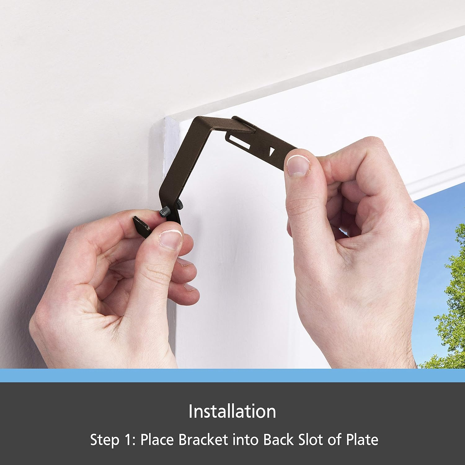 Kenney Fast Fit 5/8" No Measure Curtain Rod Brackets, Oil Rubbed Bronze