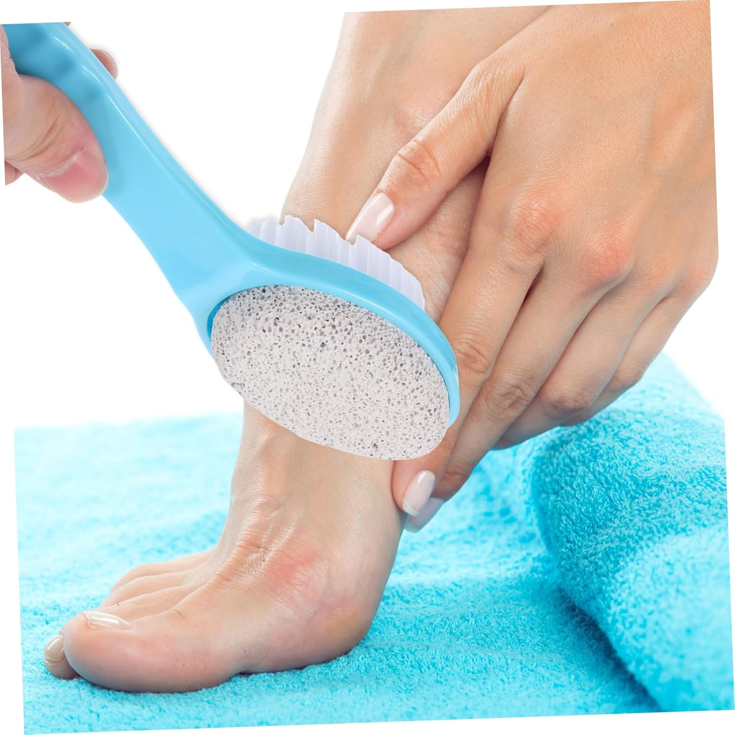 Double Sided Pumice Stone Brush for Foot Callus Remover Pedicure Tool Foot Exfoliator for Dead Skin Removal for Home Pedicure image number 3