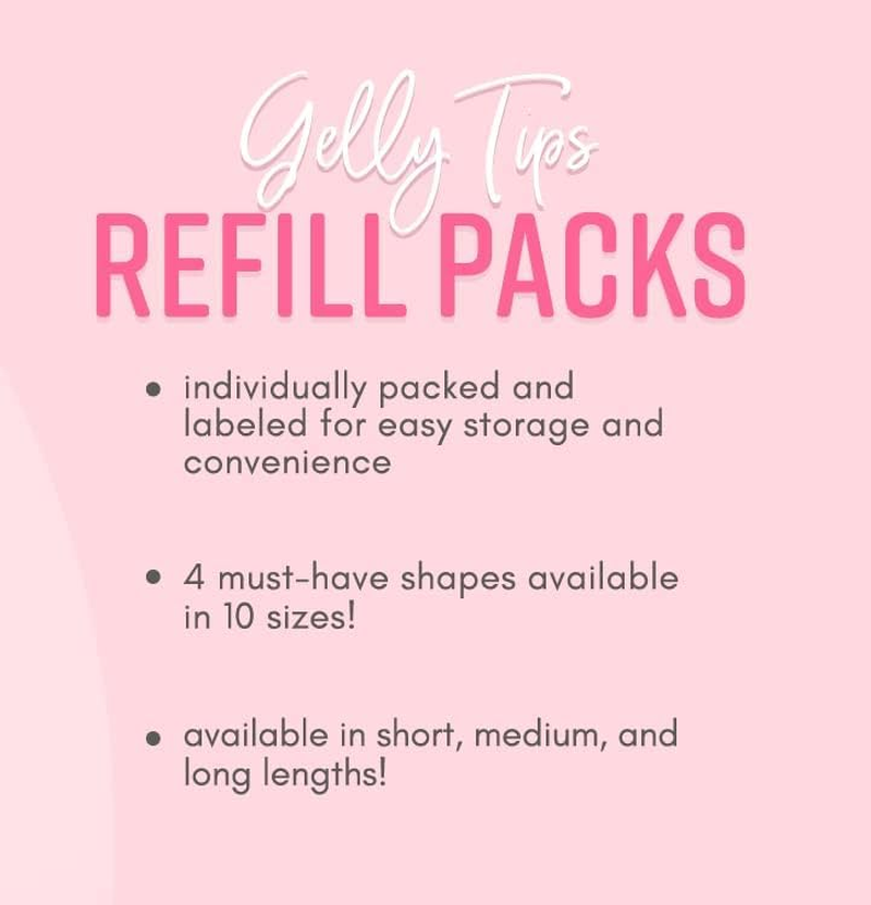 Kiara Sky Gelly Tip Soak off Nails Refill Packs - Square Shape (Medium Length) (Sizes 6, 7, 8, 9) image number 5