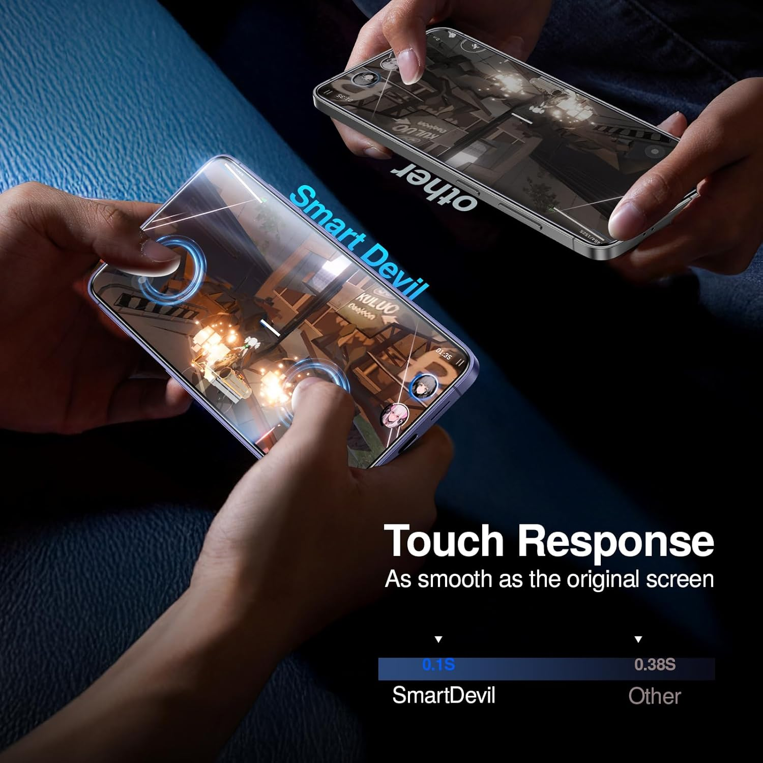 SMARTDEVIL [3 Pack] Screen Protector for Samsung Galaxy S24 Ultra (6.8 Inch), Fast & Easy Installation, Clear 9H Tempered Glass Film, Bubble-Free & Dust-Free, Support Fingerprint & Face ID Reader image number 6