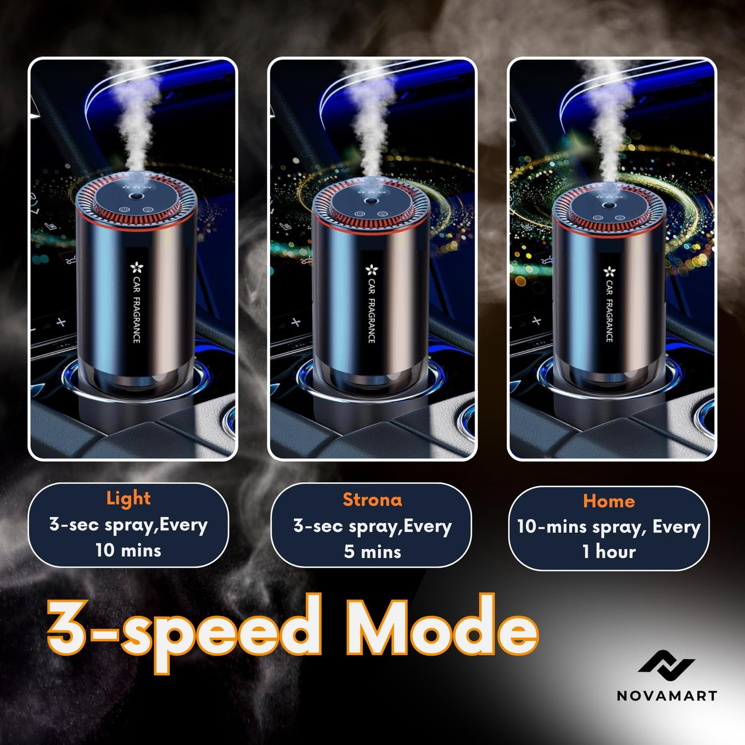 Essential Oil Diffuser &ndash; Aluminum Alloy & PC Aromatherapy Device with USB & Type-C Charging, 3-Speed Mist Control, Portable & Quiet Scent Machine for Home, Office, Travel &ndash; MSD Certified image number 2