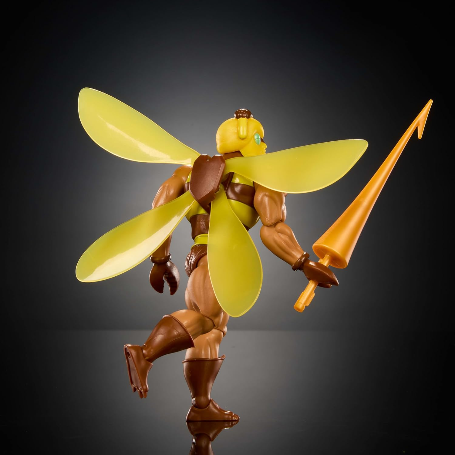 Masters of the Universe Origins Action Figure Buzz-Off Cartoon Collection, 5.5-Inch 1980S TV Bee Leader Winged & Goggled with Javelin image number 2