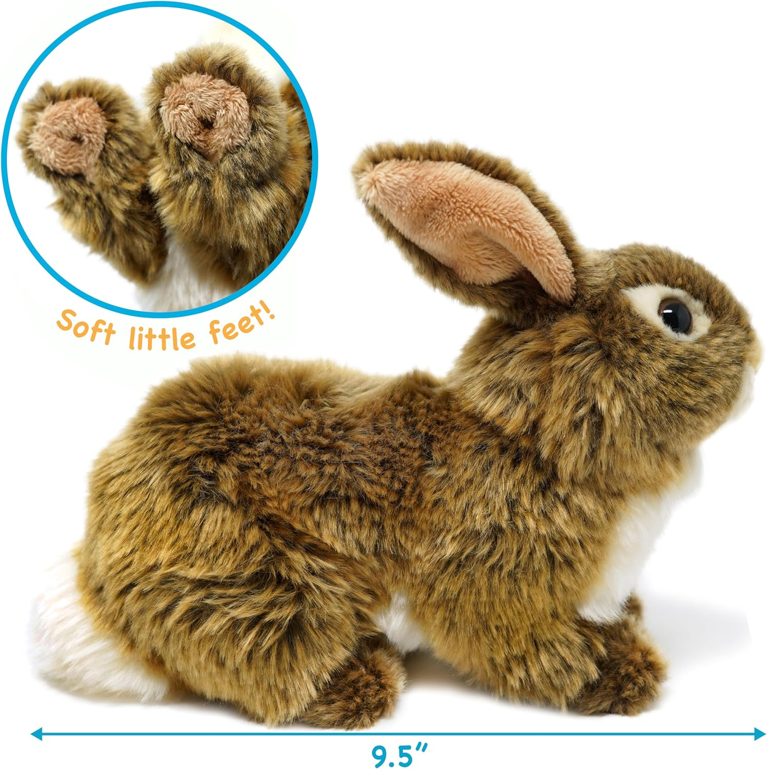 Brigid the Brown Rabbit - 10 Inch Stuffed Animal Plush Bunny - by Tigerhart Toys image number 3