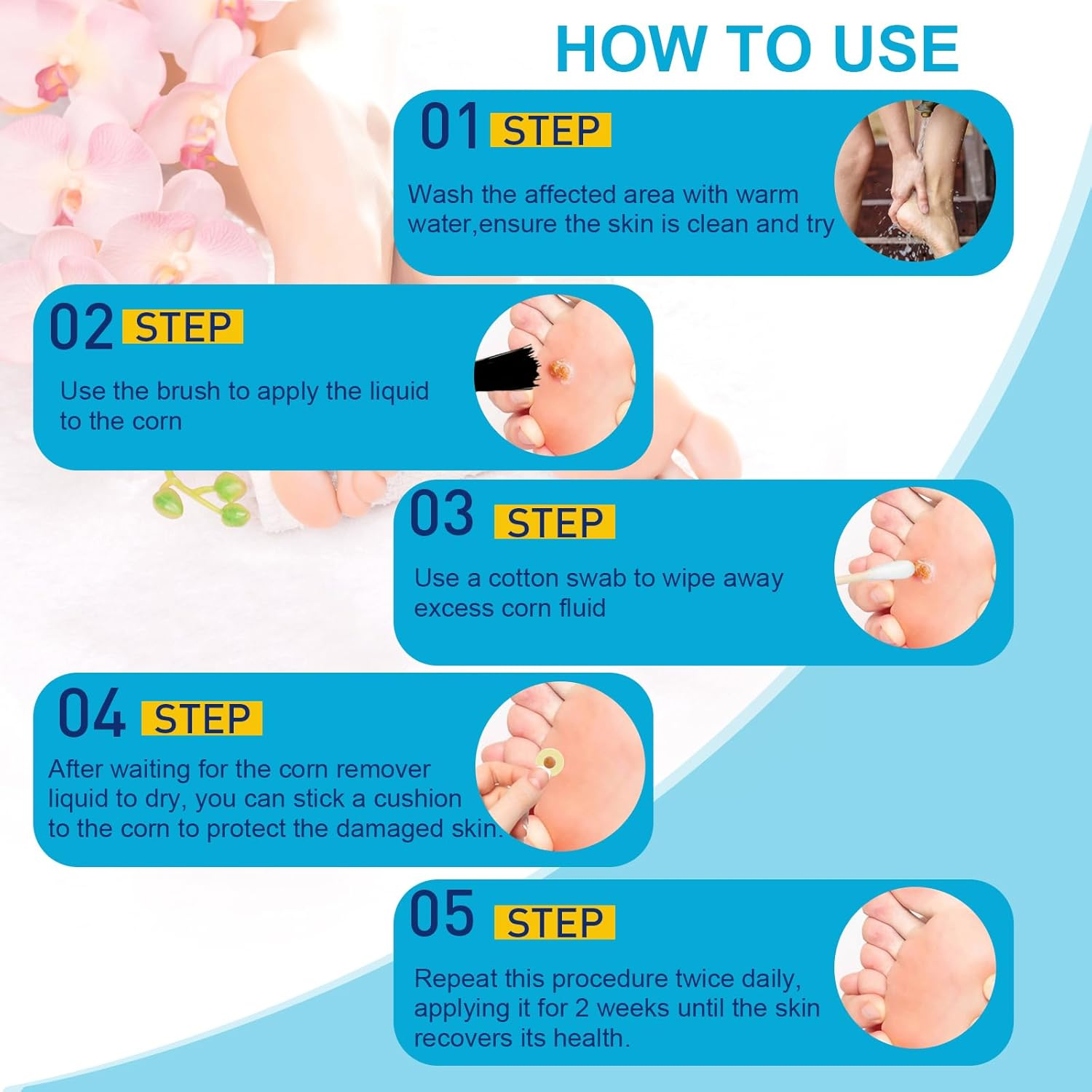 MQUPIN Corn Removers for Feet Extra Strength, Foot Corn Remover image number 1