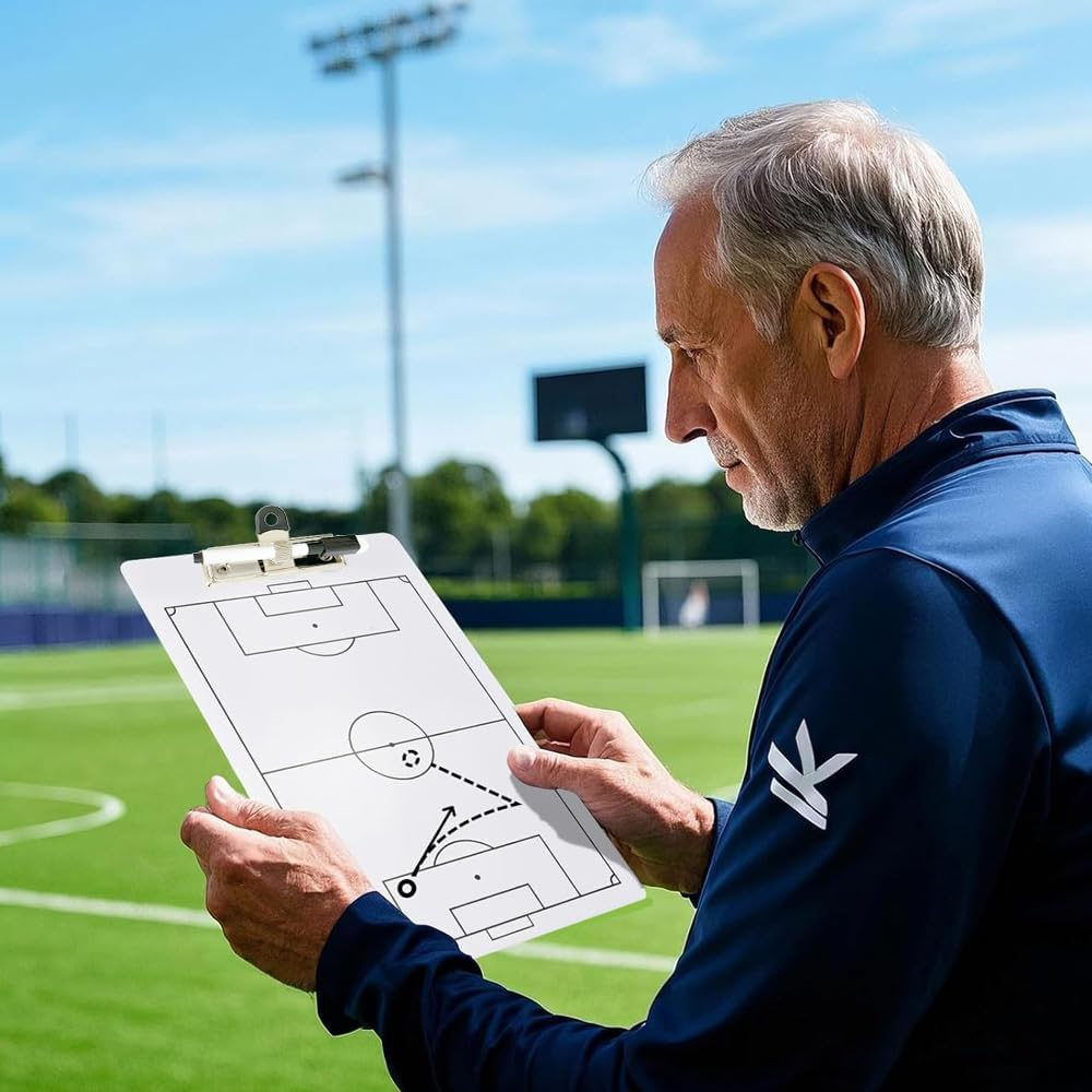 Soccer Coaching Board, Dry Erase Soccer Whiteboard Clipboard for Coaches image number 1
