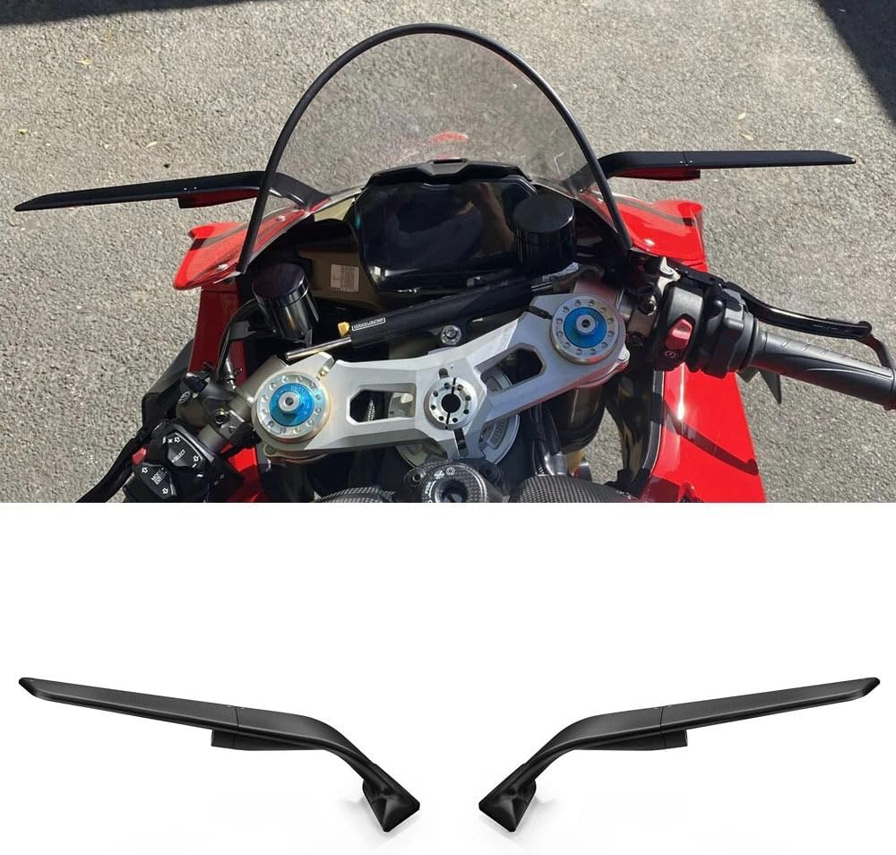 Motorcycle Wind Wing Rearview Mirrors Rotating Side Mirrors Fits for Ducati Panigale V2 955 (2020-2024), Fits for Ducati Panigale V4 1100 (2020-2024) CNC Aluminum Motorcycle Rear View Mirror image number 3