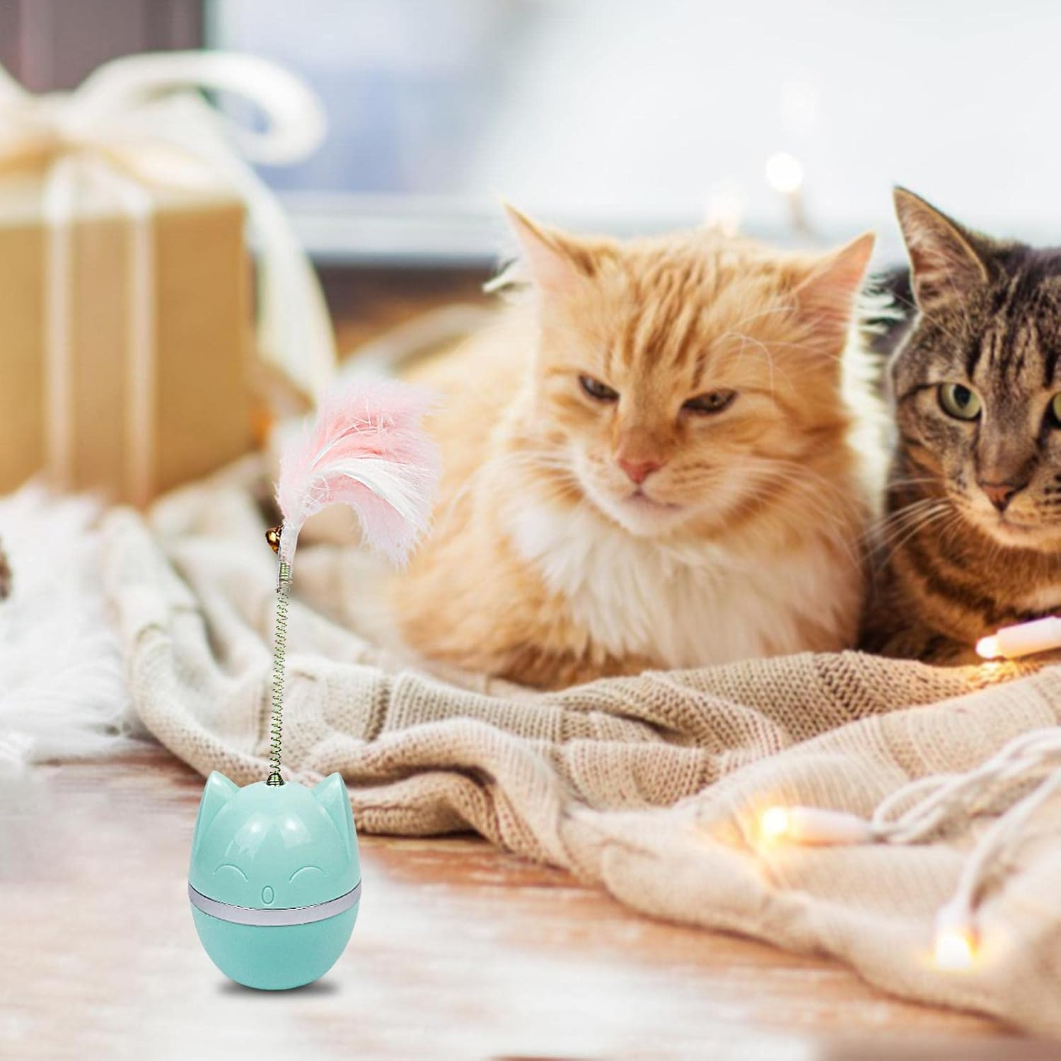 Cat Toy Tumbler, Interesting Cat Tumbler Toy, Tumbler Cat Toys Increases IQ 360 Degrees Rotation Keep Cat Entertaining & Exciting for Indoor Pets Cats Kittens Xiaoguozi image number 3