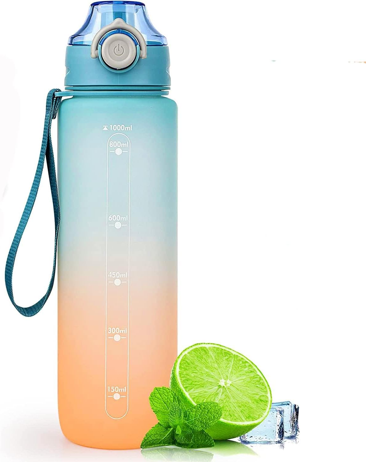 Peacafulife 1Litre Water Bottle Sport Drinks Bottle 1L Water Bottle with Lock Cover & Leak Proof,For Gym, School,Cycling,Outdoor,Sports,Fitness& Office (Green)