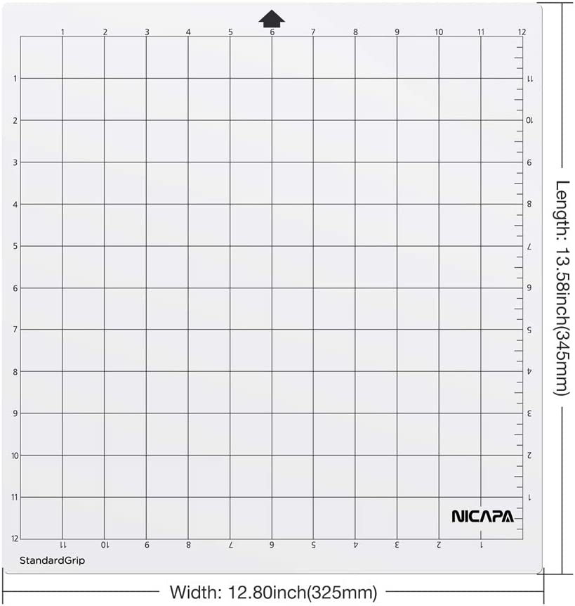 Nicapa Standardgrip Cutting Mat for Silhouette Cameo 4/3/2/1, Adhesive&Sticky Mat 12X12 Inch,3Pack Non-Slip Flexible Gridded Replacement Matts Accessories Set Vinyl Craft Sewing image number 3
