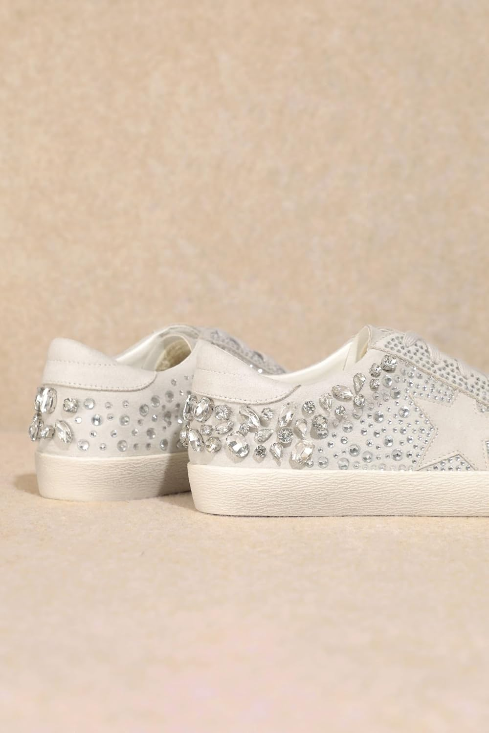 Mi.Im Goldie Rubber Sole Lace-Up Rhinestone Star Sneakers