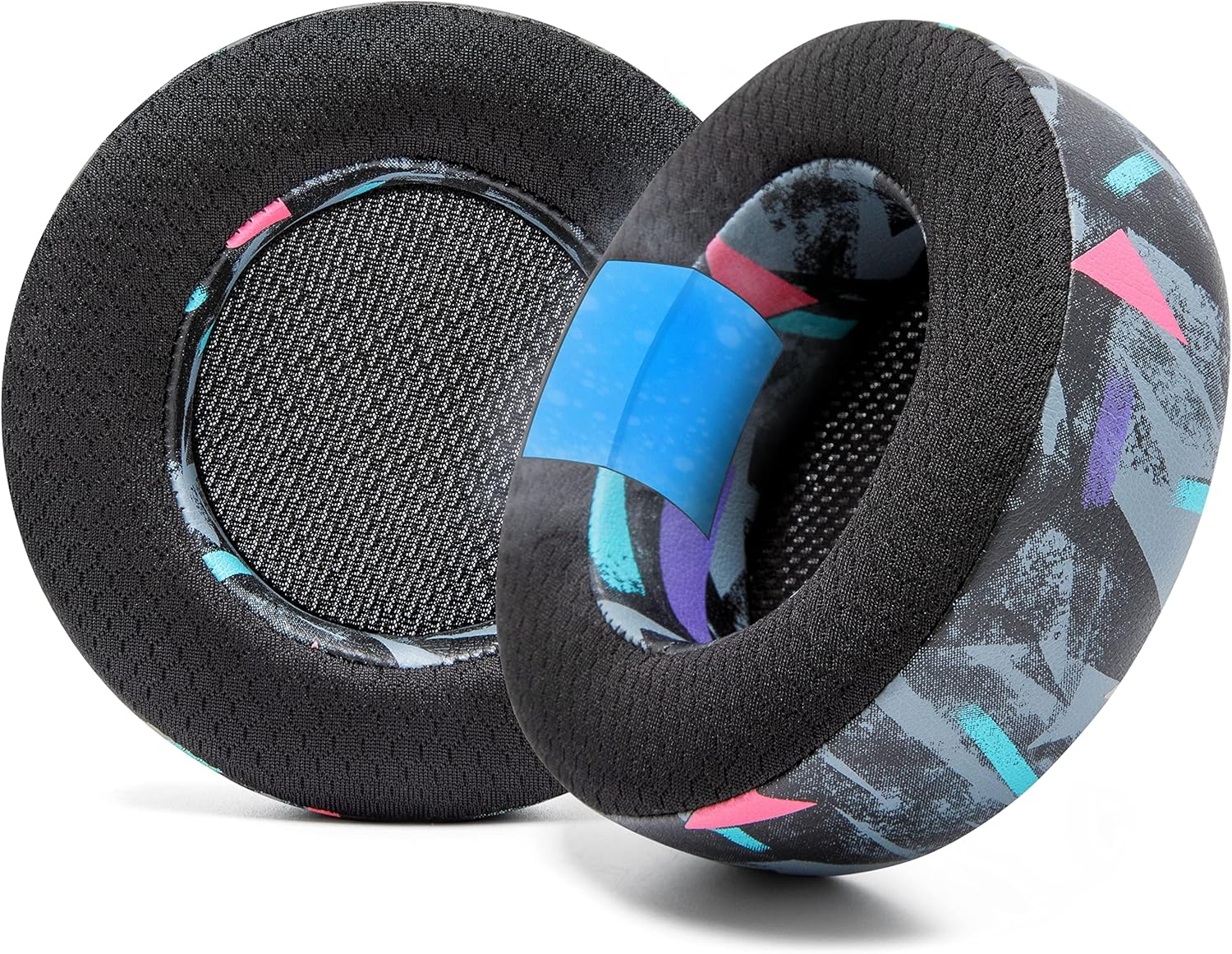 WC Freeze Virtuoso - Hybrid Fabric Cooling Gel Replacement Earpads for Corsair Virtuoso Gaming Headset, Made by Wicked Cushions, Improved Durability, Thickness and Sound Isolation | (Black)