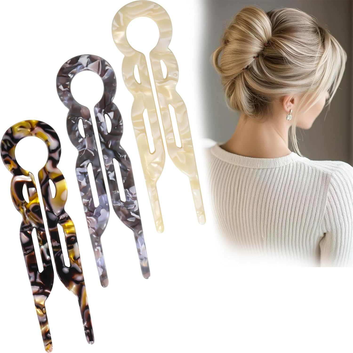Lialys Hair Pin, Prestige Hair Pin,New Hair Accessories, Elegant Hair Clips for Women, Suitable for All Hair Types (3Pcs)