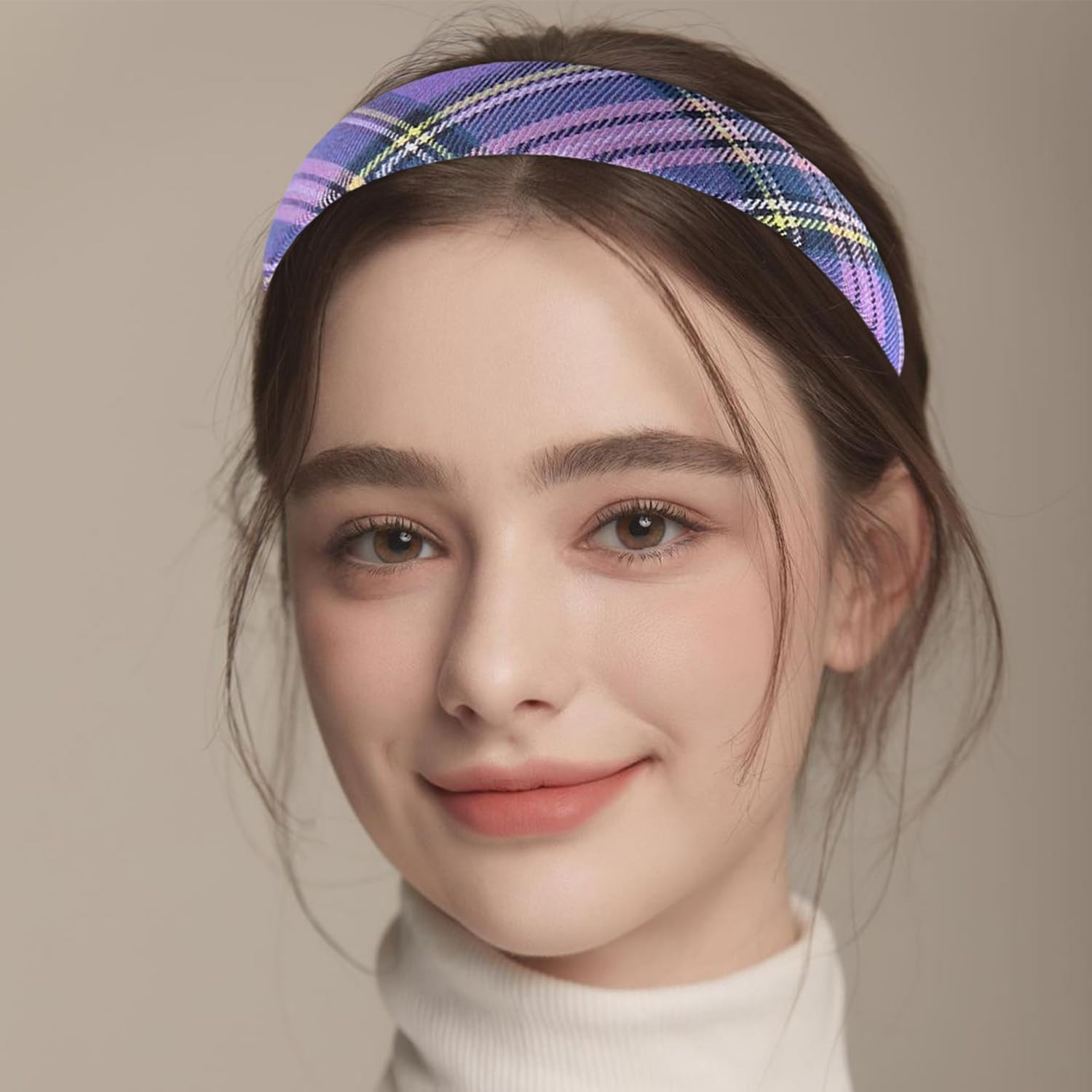 Pack of 3 Checked Headbands, Classic image number 3