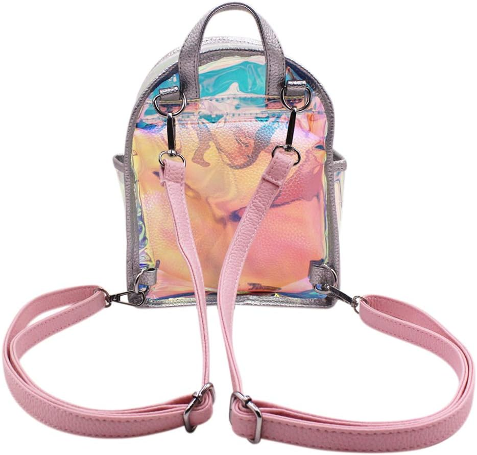 DDPOND Colorful Transparent Daypack Women Clear Cosmetic Makeup Bag Small Satchel for Daily Usetravel Beach - A image number 5