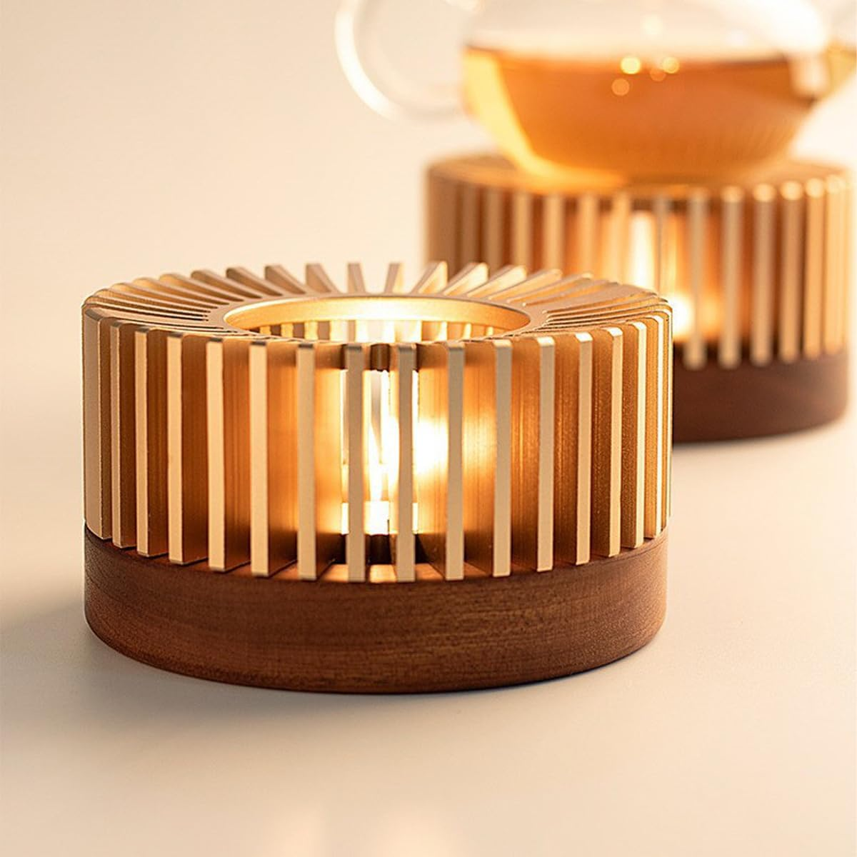 Sarini Oil Burner,Tea Light,Fragrance Oil Lamp, Amazing Night Effect,Aroma Lamp Ambience Made of Anodised Aluminium, Aroma Lamp,Can Be Used as a Warmer image number 5