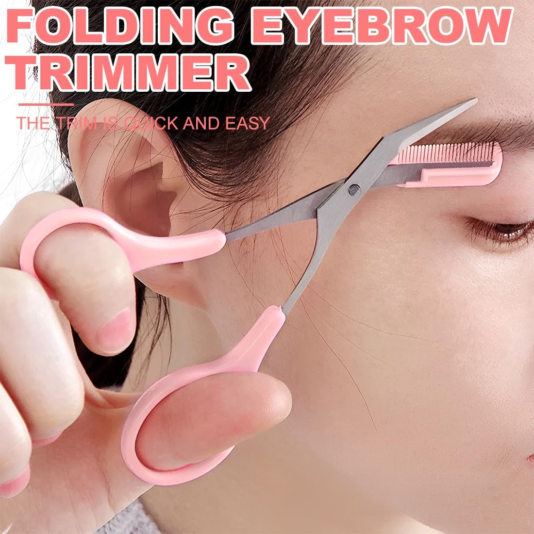 Pack of 3 Eyelash Comb with Protective Lid Eyelash Comb Eyebrow Eyelash Eyebrow Brush Double Sided Make up Eyelash Brush Eyebrow Brush with Comb for Women Cosmetic Tools image number 2