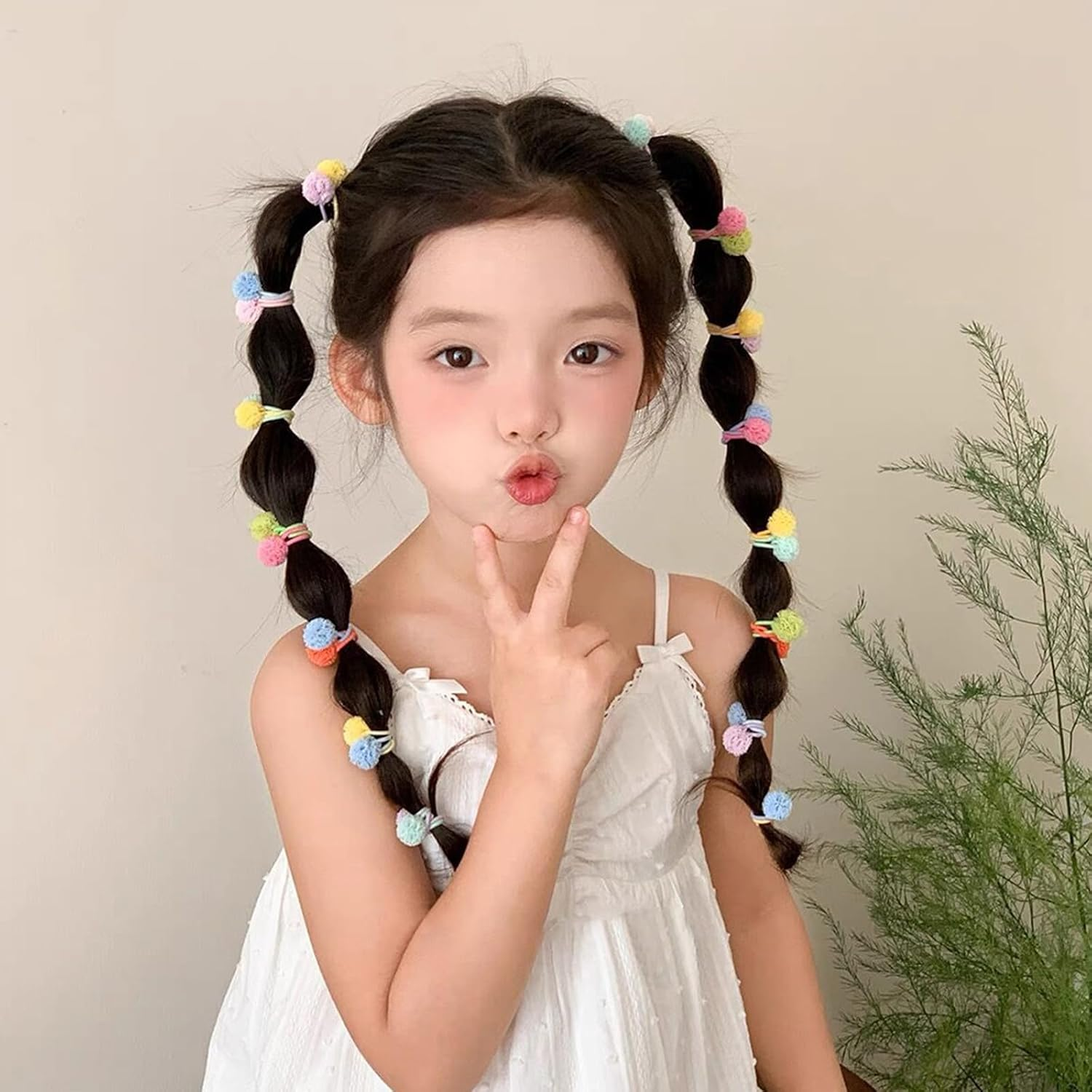 Toddler Hair Ties Set, 74Pcs Hair Bands for Kids with Clips, Rubber Band Hair Ties, Ponytail Holders for Baby Girls, Hair Accessories for Girls image number 6