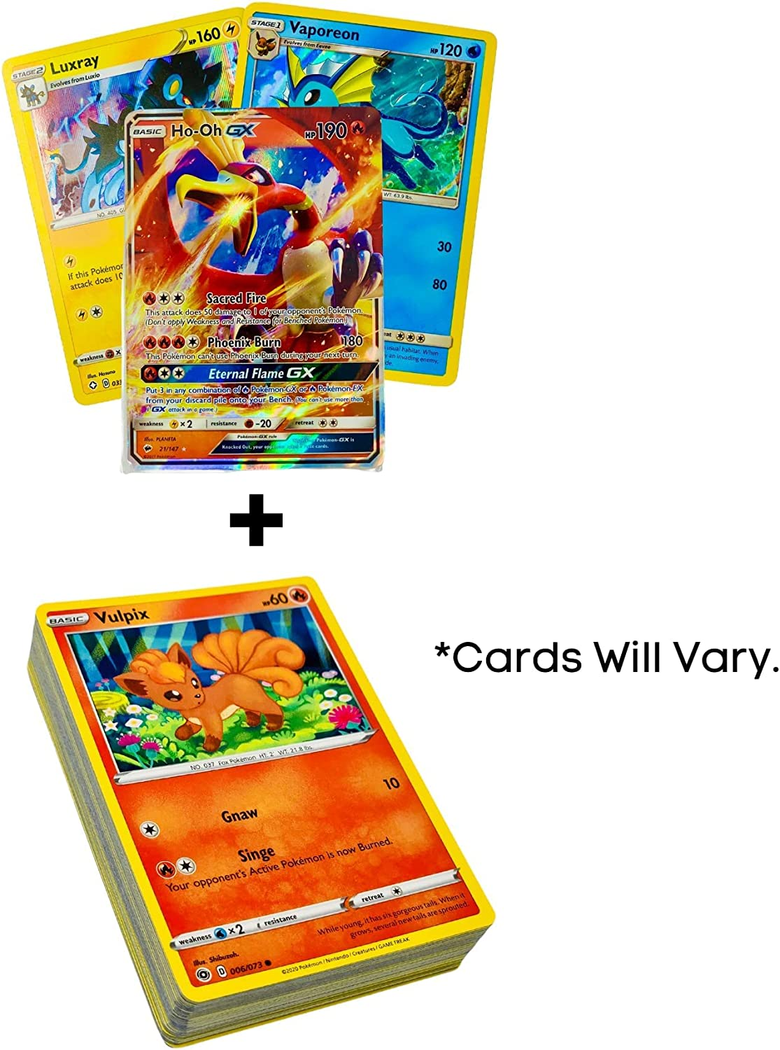 Pokemon TCG - 50 Card Assorted Lot from Every Series, 50 Cards + 2 Bonus Foil Cards + 1 Ultra Rare (53 Total)