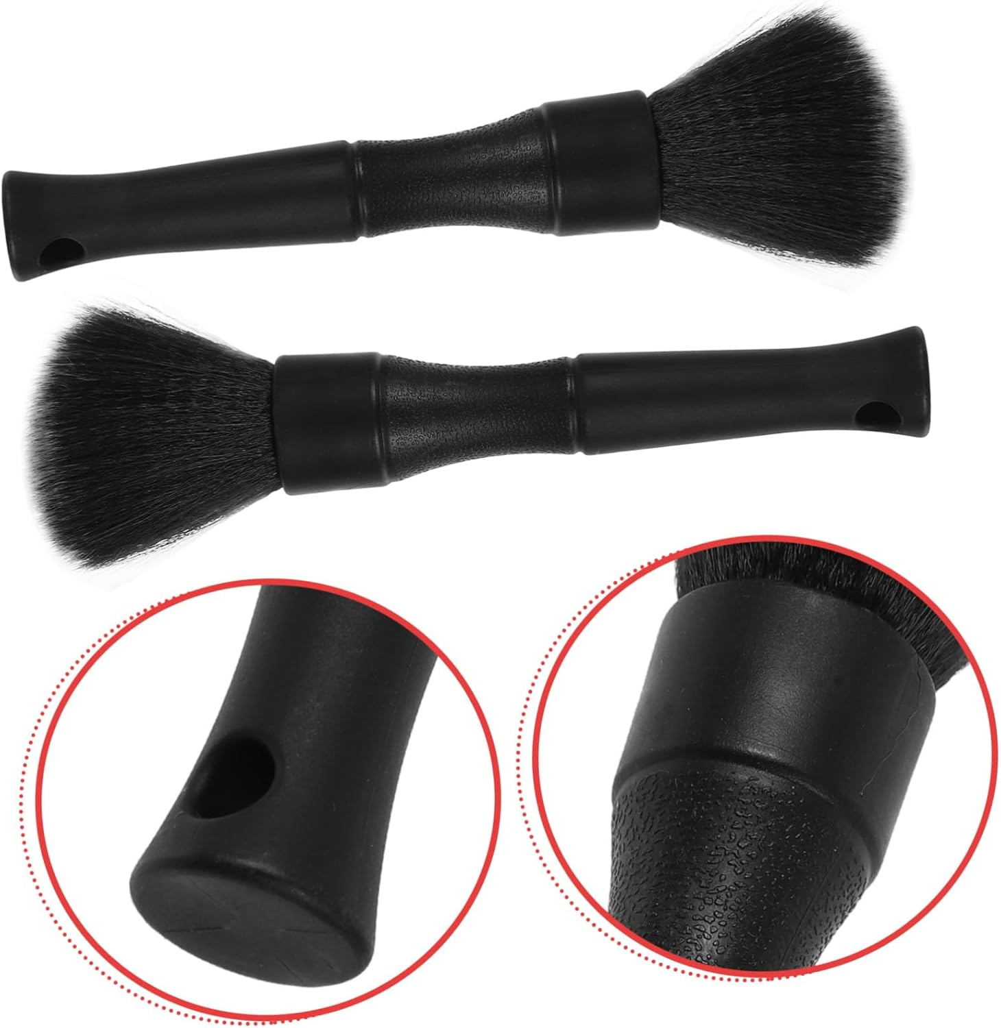 Zerodeko 2Pcs Car Detail Brush Set Interior Cleaning Automotive Detailing Kit Detailing Brushes for Dashboard Vent Wheels Engine Vehicle Supplies image number 1
