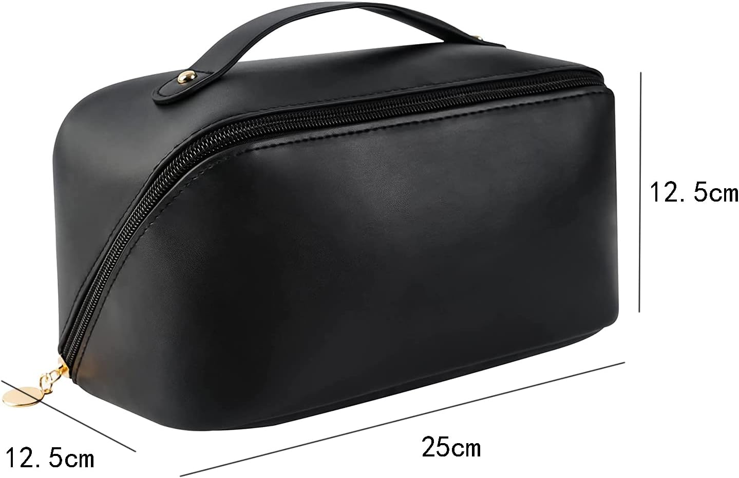 Cosmetic Bag, Large Capacity PU Waterproof Storage Makeup Bag, Multifunctional Portable Wash Pouch for Women Travel Storage Bag Skin Care Cosmetics Toiletries image number 5