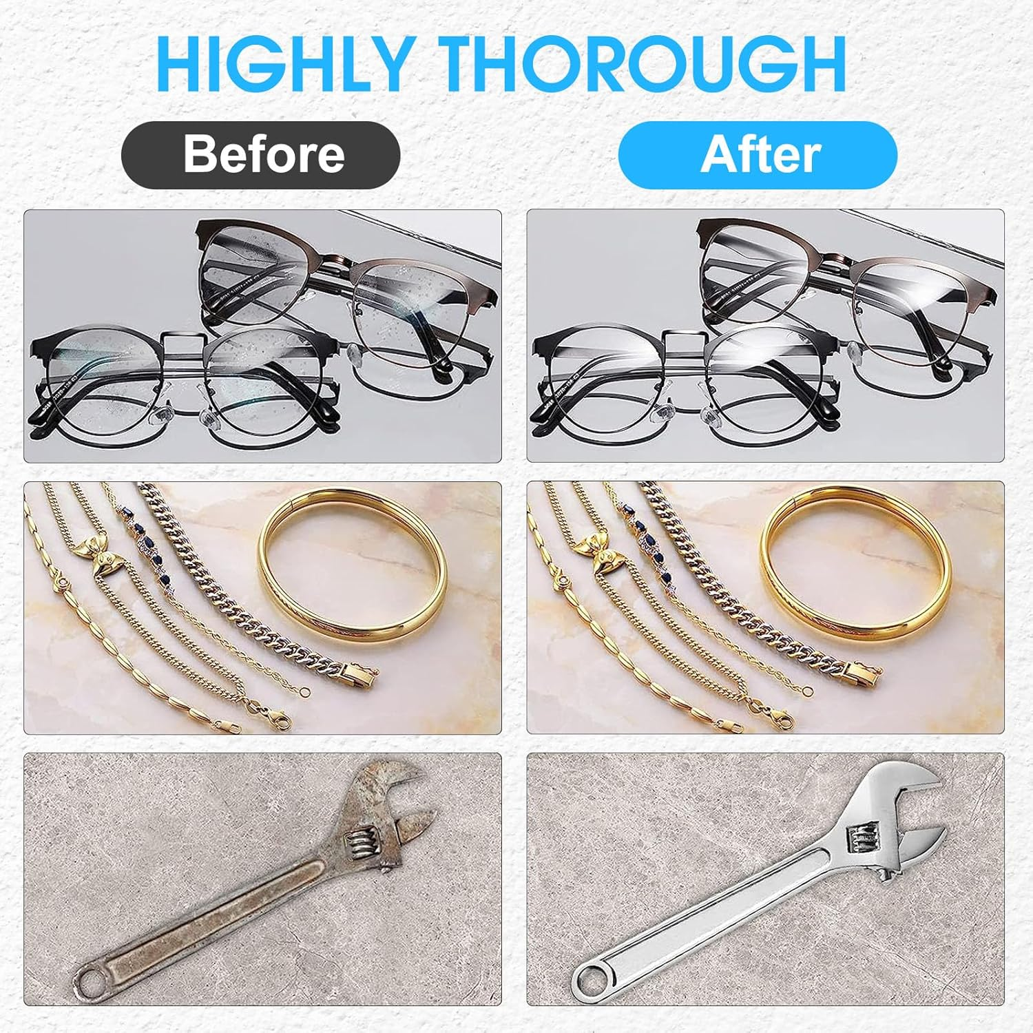 Advwin Professional Ultrasonic Cleaner Machine, 40Khz Digital Jewellery Ultrasonic Cleaner 304 Stainless Steel with Timer and Heater 650Ml/2L/6.5L/10L/22L - 2L image number 6