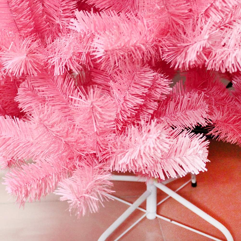 Pink Christmas Tree 1.5M/5Ft Xmas Tree Bushy 438 PVC Tips Metal Stand Frame Christmas Ornament Deco Family Home Party Mall Store Holiday Deoration Ornaments image number 6