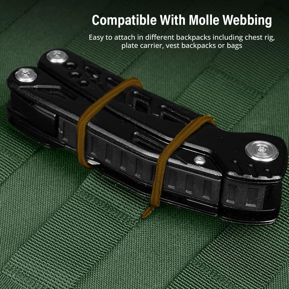 Gearhill Molle Attachments, Tactical Backpack Accessories, Molle Webbing Binding Ribbon Multipurpose Tactical Bag Molle Accessories image number 4