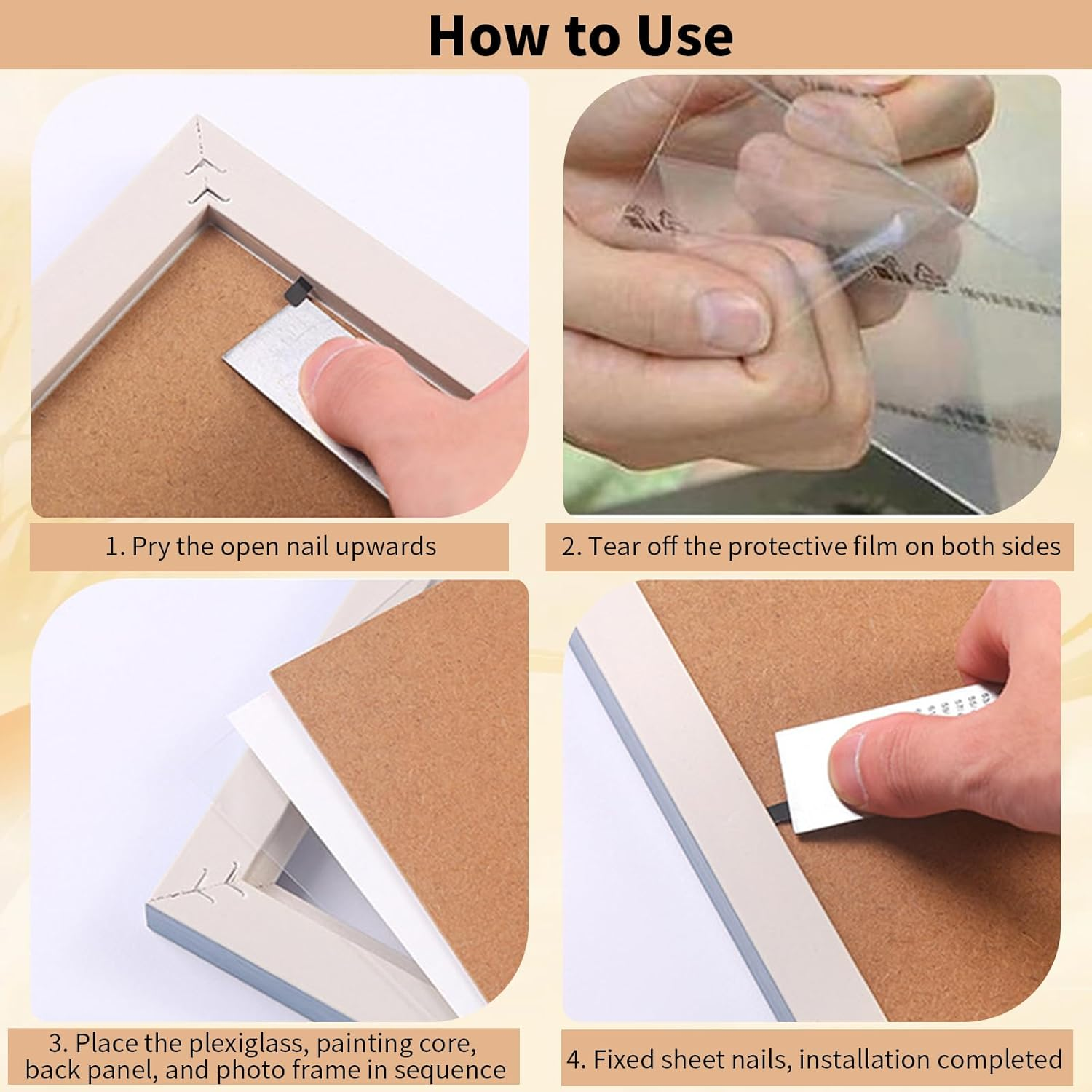 3 Pcs 6" Deep Photo Frames, 6"X 4" Photo Frames with Vertical/Horizontal Angle Bracket, Stereoscopic 3D Portrait Photo Frames, Picture Frames for Home Office Decoration Tabletop Wall Display (Grey) - Pink image number 3