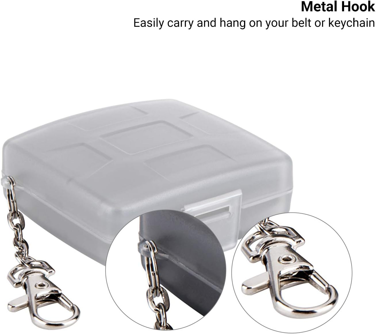 Micro SD Case SD Card Holder Case, Memory Card Case Storage for 4 SDHC SDXC Cards and 4 TF MSD Cards, Anti-Dust Crush Resistance image number 5