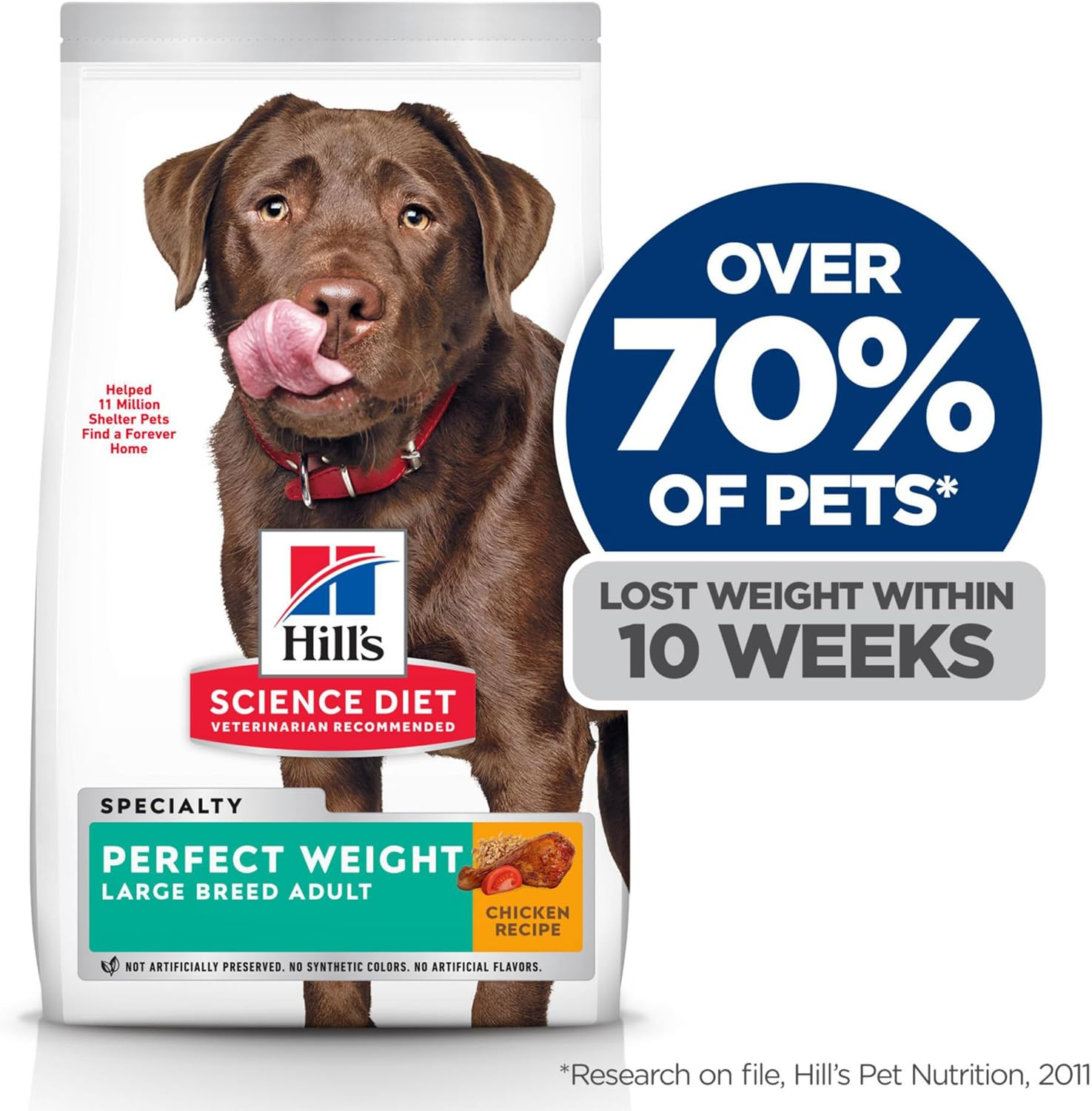 Hill'S Science Diet Adult Perfect Weight Large Breed Chicken Recipe Dry Dog Food 11.34 Kg image number 1