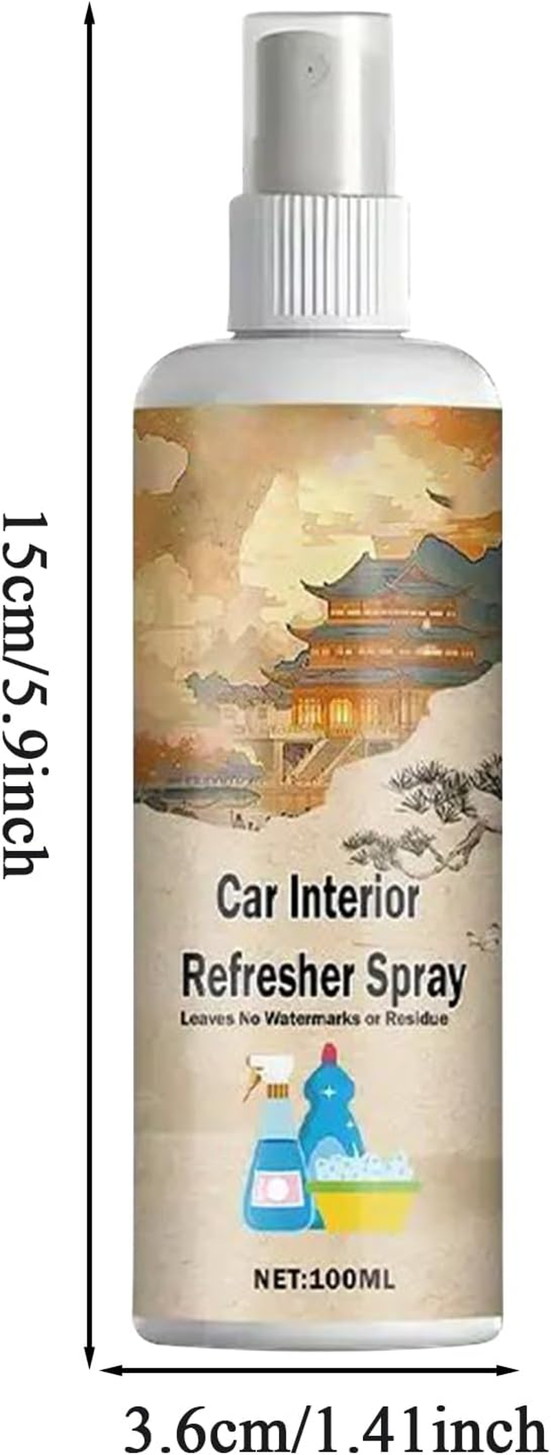 Car Interior Cleaner,100Ml Car Dash Cleaner Carpet Protectant Kit | Deep Cleaning Upholstery Restorer for Stain Removal Carpet Fabric Leather Seat Care Restoration Truck RV image number 5