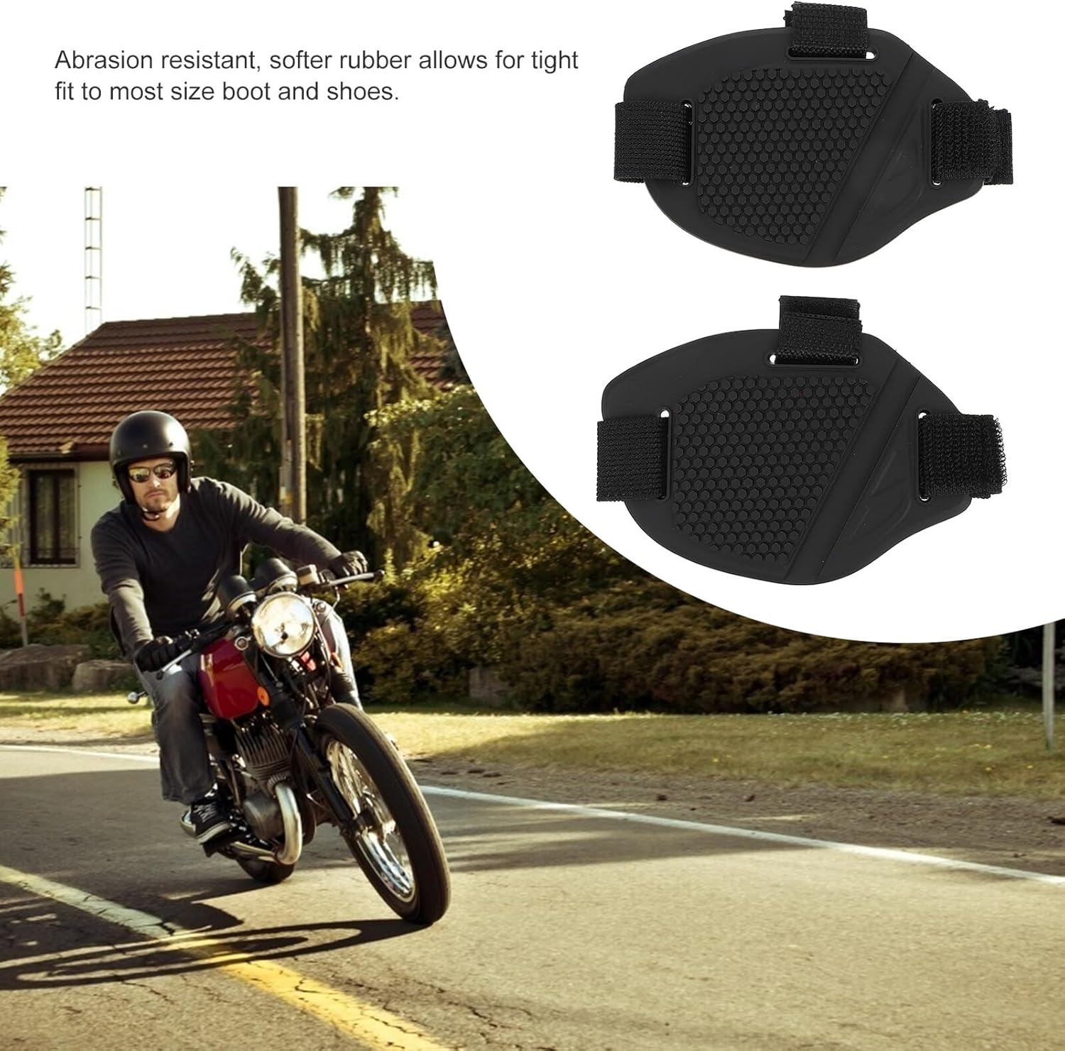 Ciieeo 2Pcs Motorcycle Shoe Covers Boot Protector Half Shoe Cover Anti-Slip Gear Shift Pads for Motorcycle Riders Protection image number 1