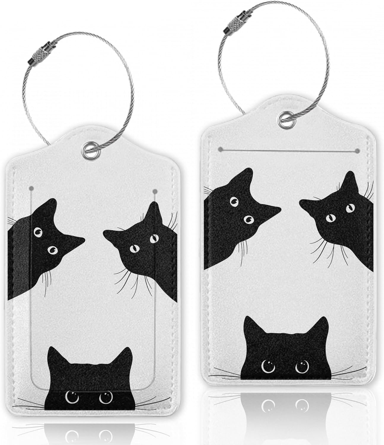 Dachshund Dog Paws Luggage Tags for Suitcase,Luggage Tag with Stainless Steel Loop Privacy Cover ID Label Travel Bag Luggage Identifiers for Women Men Travel,Set of 2