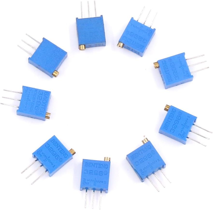 Hilitchi 120-Pcs [100 to 500K] Ohm 3296W Multiturn Trimmer Potentiometer Assortment Kit - [12 Value] image number 4