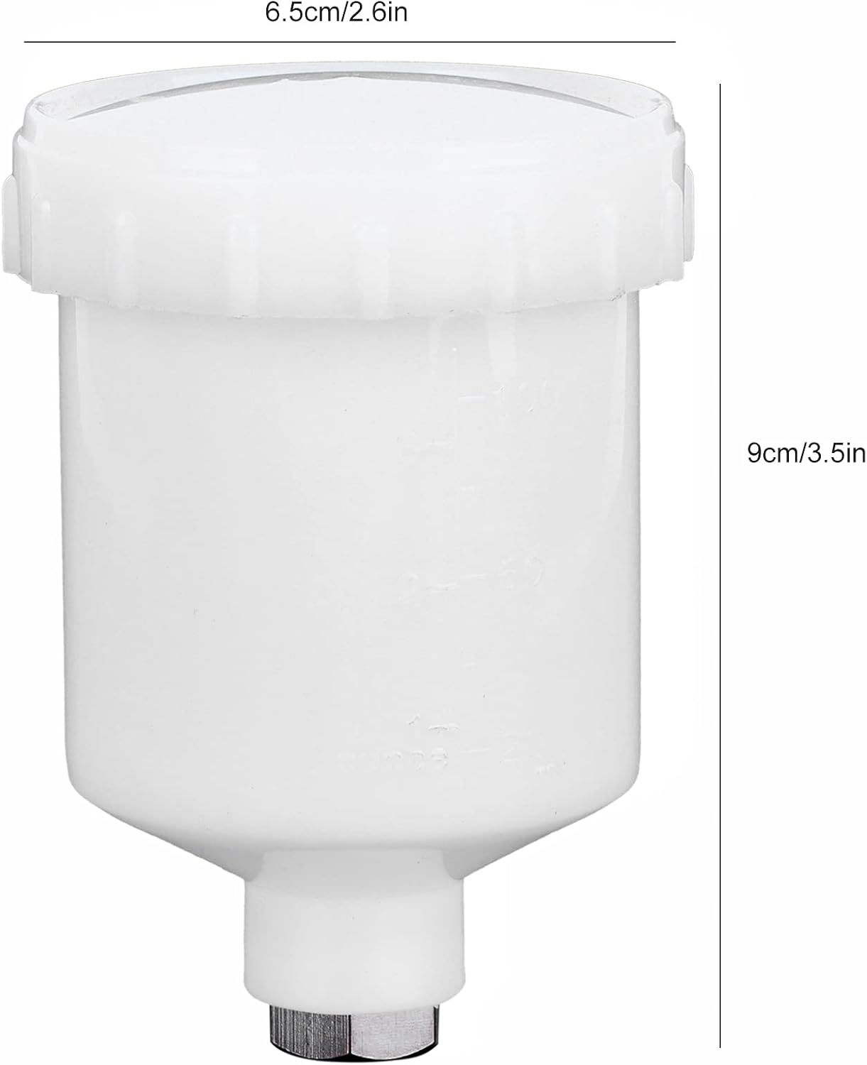125Ml Plastic Cup Replacement for Spray Guns with 15Mm Thread Painting Parts image number 1
