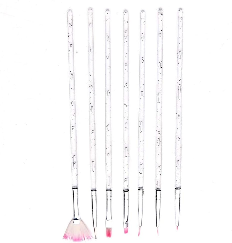 7PCS Nail Art Brush Acrylic Painting Drawing Carving Pen Manicure Tool Set 19Cm Zhengpingpai image number 1
