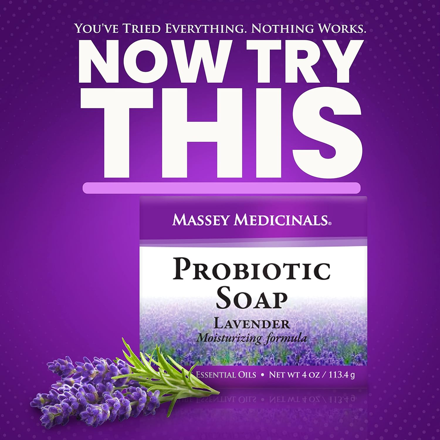 Three (3) Bars of Candida Freedom Probiotic Lavender Soap 120Ml - 3 Bars image number 3