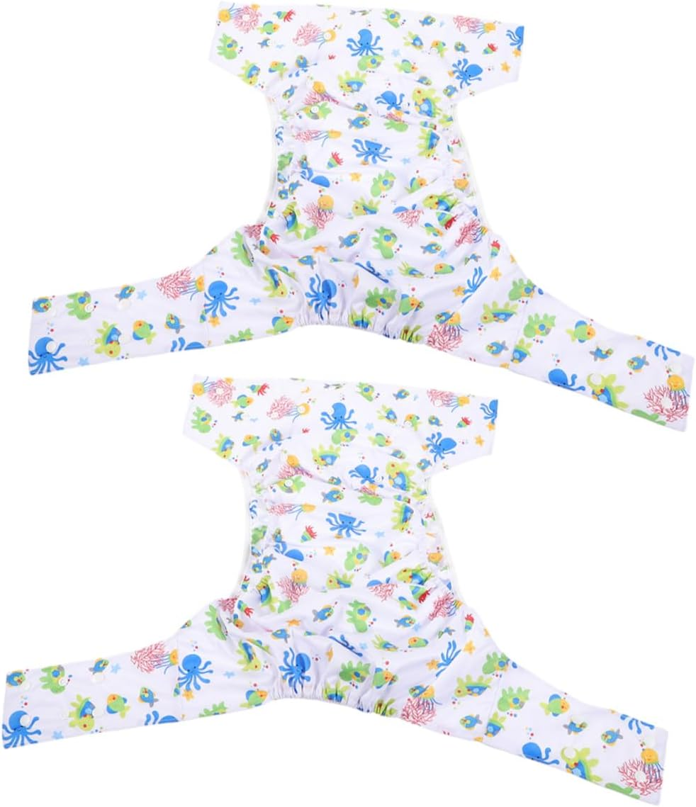 2Pcs Adult Diapers Reusable Cloth Nappies for Elderly Incontinence Washable Underwear for Men Large Absorbency image number 3