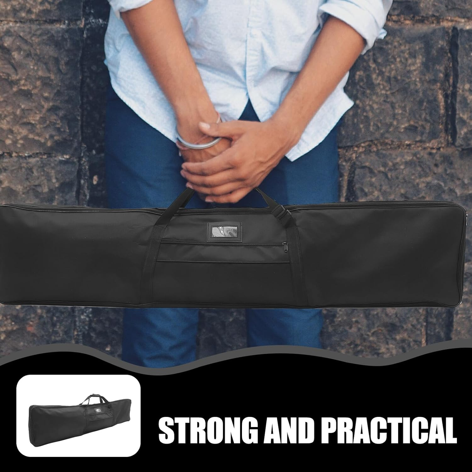 Cabilock Large Capacity Canvas Recurve Storage Bag with Internal Strap for Secure Hunting Gear Organization Multifunctional Tote and Shoulder Bag Fade-Resistant Material for Outdoor Camping