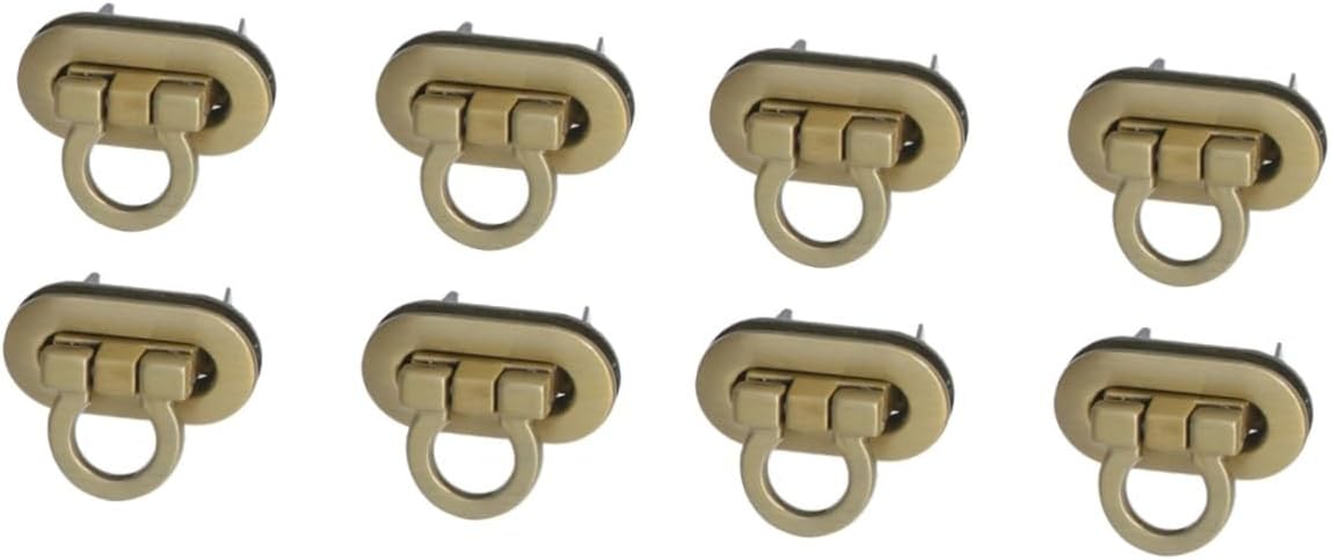 LALAFINA 8Pcs Replacement Metal Lock for Handbags Tuck Lock Clasp Luggage Keys Bag Fashion Design image number 2